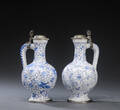 To kander af fajance monteret med tin, 1900-tallet 2