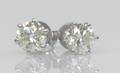 Par brillantørestikker, ca. 0.88 ct. 2