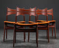 Erik Buch. 4 spisestole i teak 4