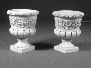 Par havekrukker med blomster 2