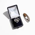 Ring brosch silver