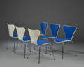 Arne Jacobsen. Sæt på seks Syver stole, model 3107 6 