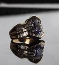 Ring med tanzanite och diamanter