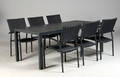 Havemøbler. Firkantet artwood bord samt otte stabelstole 9