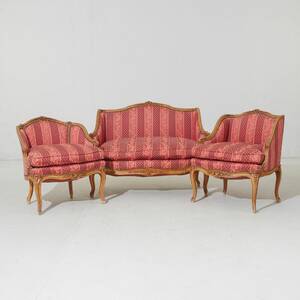 Soffa fåtöljer i Louis XV-stil
