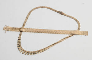 Murstens halskæde og armbånd af 8 kt. guld 2