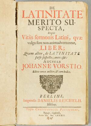 Vorstius, Johannes.