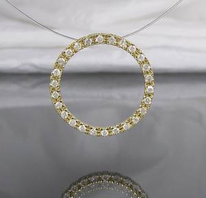 Brillant Anhänger mit Kette ca. 0.36 ct.