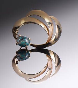Broche af 14 kt. guld