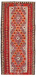 Handknuten persisk matta, Harsin-Kelim 278 x 130 cm