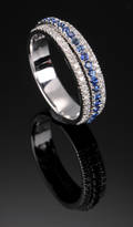 Safir- og brillantring