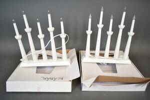 Ljusstakar 2 st, nya, längd 40 cm