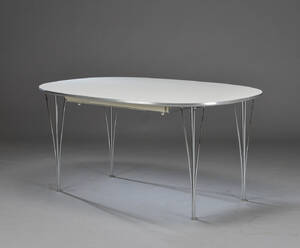 Piet Hein  Bruno Mathsson, Super-Ellipse spisebord med tillægsplade 2