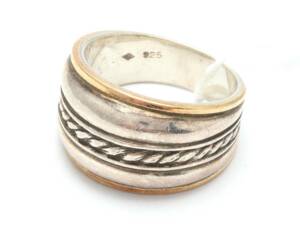Ring S925 tvåfärgad