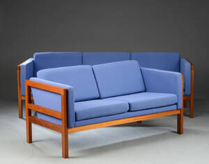 Christian Hvidt for Søborg møbler. To og Tre-pers. sofa af mahogni 2