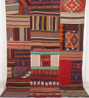 Persisk Patchwork kelim, 280x205 cm.