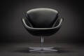 Arne Jacobsen. Lounge hvilestol Svanen årg. 2013 med Brown label. Sort læder 