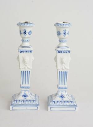 Ljusstakar, musselmalet, Royal Copenhagen