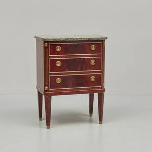 Byrå, mahogny med stenskiva