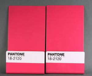 John Green for Seletti. Par magasin-  avisholdere af lakeret metal, Pantone farven 18-2120, Fucsia 2