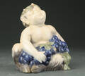 Royal Copenhagen. Figur af porcelæn, faun med druer nr. 2361