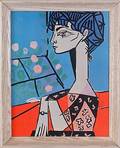 PABLO PICASSO. Efter. Offsettyck. The young girl, Museum print editions.