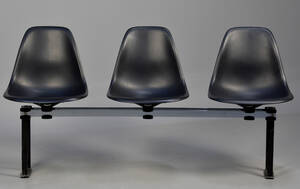 Charles Eames. Tre-personers vintage bænk 