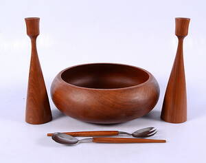 TEAKFÖREMÅL, 5-delar, 1900-tal.