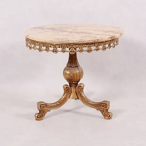 MARMORBORD, Italien, patinerad metall.