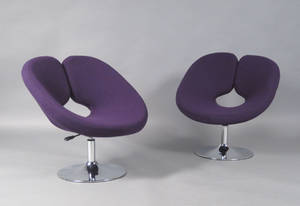 Moderne italiensk design - hvilestol på drejesokkel