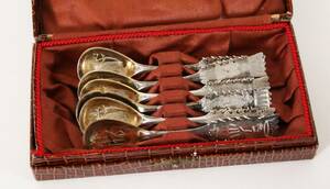 Kaffeskedar 6st i silver, Ceson