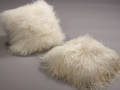 Puder af islandsk fåreskind, langhåret hvid 2