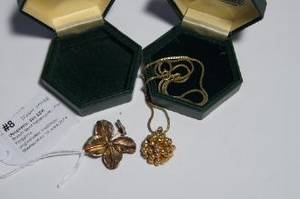 Brosch samt halssmycke