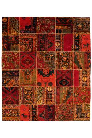 Patchwork tæppe, 304x250 cm.