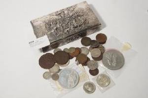 Cigarrskrin med mynt