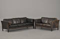 2-, og 3-pers.sofa med sort læderbetræk 2