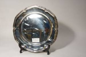 Uppläggningsfat, silver