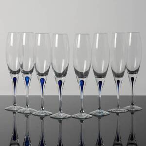 CHAMPAGNEGLAS, 8 st, Intermezzo, Erika Lagerbielke, Orrefors