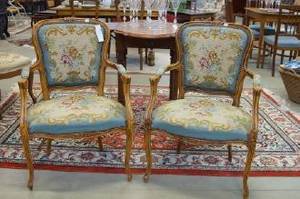 Karmstolar 1 par, rokokostil