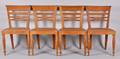 4 verandastolar i massiv teak, gustaviansk stil 4