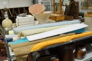 Parti textilier på rullar