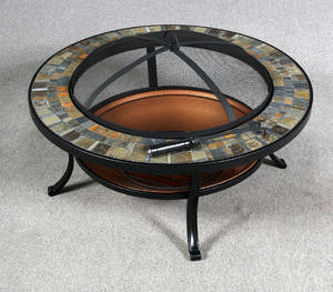 Bålgrill, aluminium og mosaik
