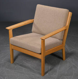 Hans J. Wegner lænestol eg  uld