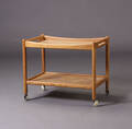 H. J. Wegner. Serveringsvogn rullebord, egetræ