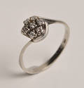 Vintage diamantring, ca. 0,10 ct