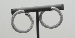 Par creoler af sterling sølv, med cubic zirkonia