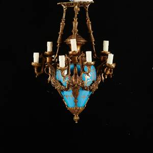 Takarmatur brons och porslin