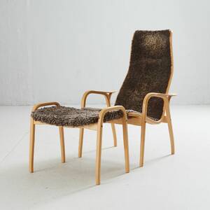 Fåtölj med fotpall Lamino design Yngve Ekström