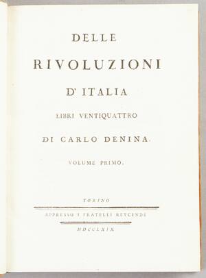 Denina´s Italian history, 3 vol.