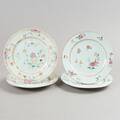 Tallrikar Kina Famille rose 1700-tal